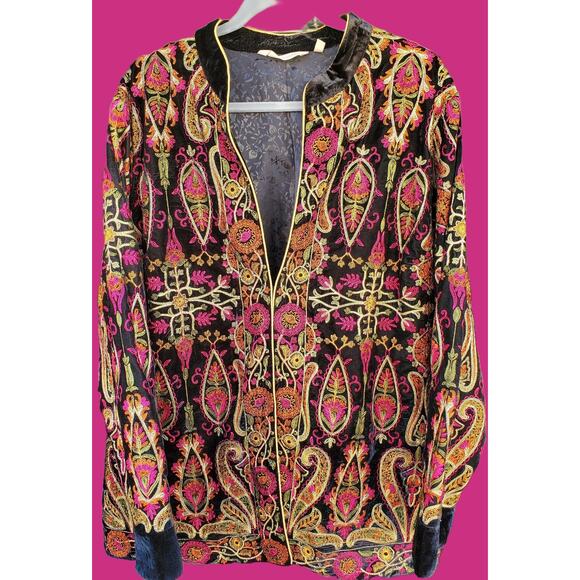 Absolutely WILD Soft Surroundings bohemian 2x Velvet & Brocade Jacket. 2x. New. - Picture 2 of 7